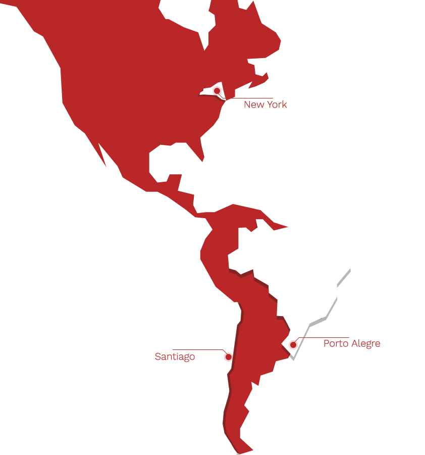 Studios located in Porto Alegre & Santiago